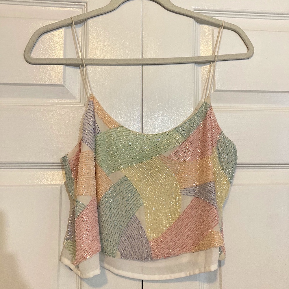 VINTAGE Linda Allard Ellen Tracy beaded camisole